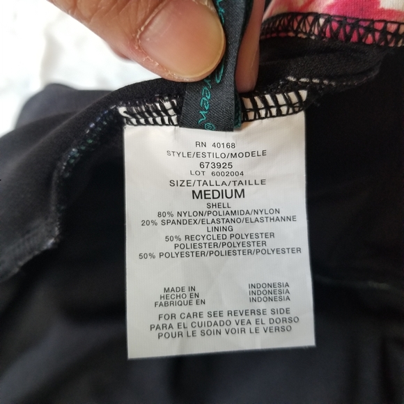 Aqua Green Tropical Floral One Piece Swimsuit - Picture 14 of 15